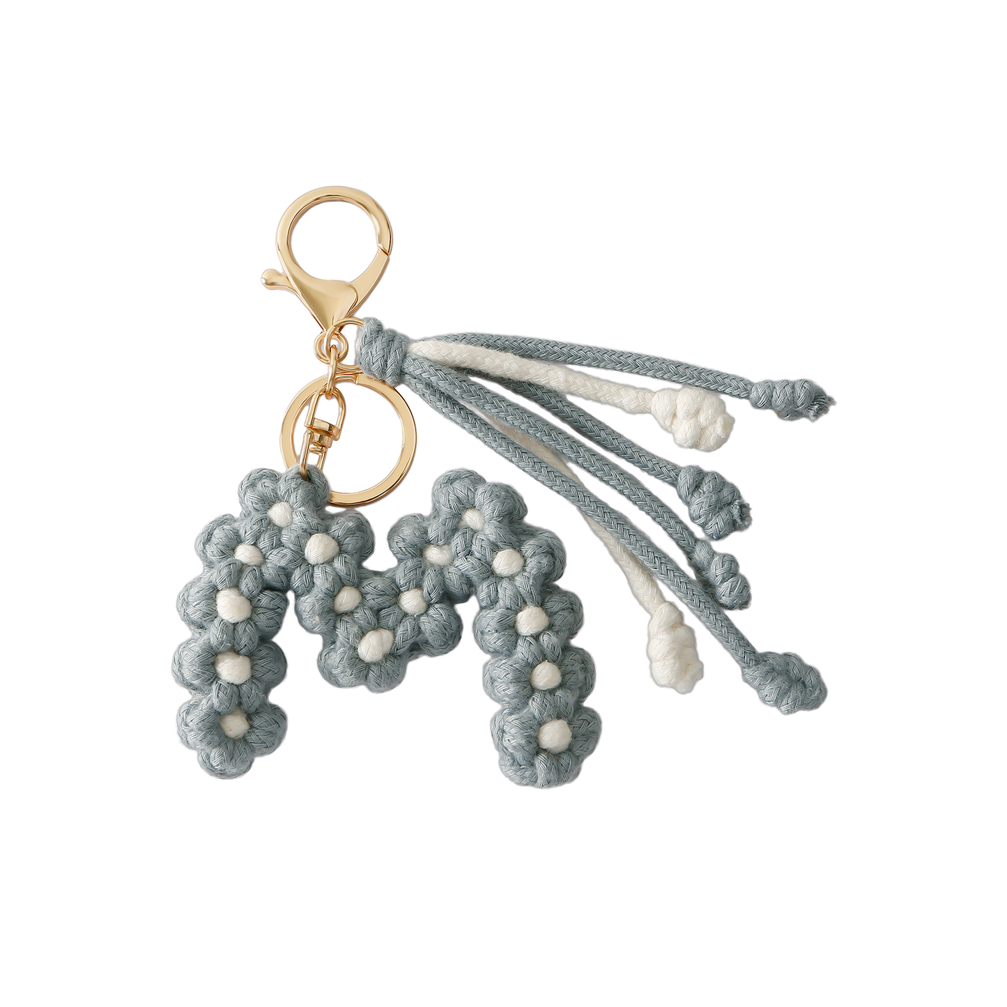 Alphabet Initial Letter Macrame Keychain