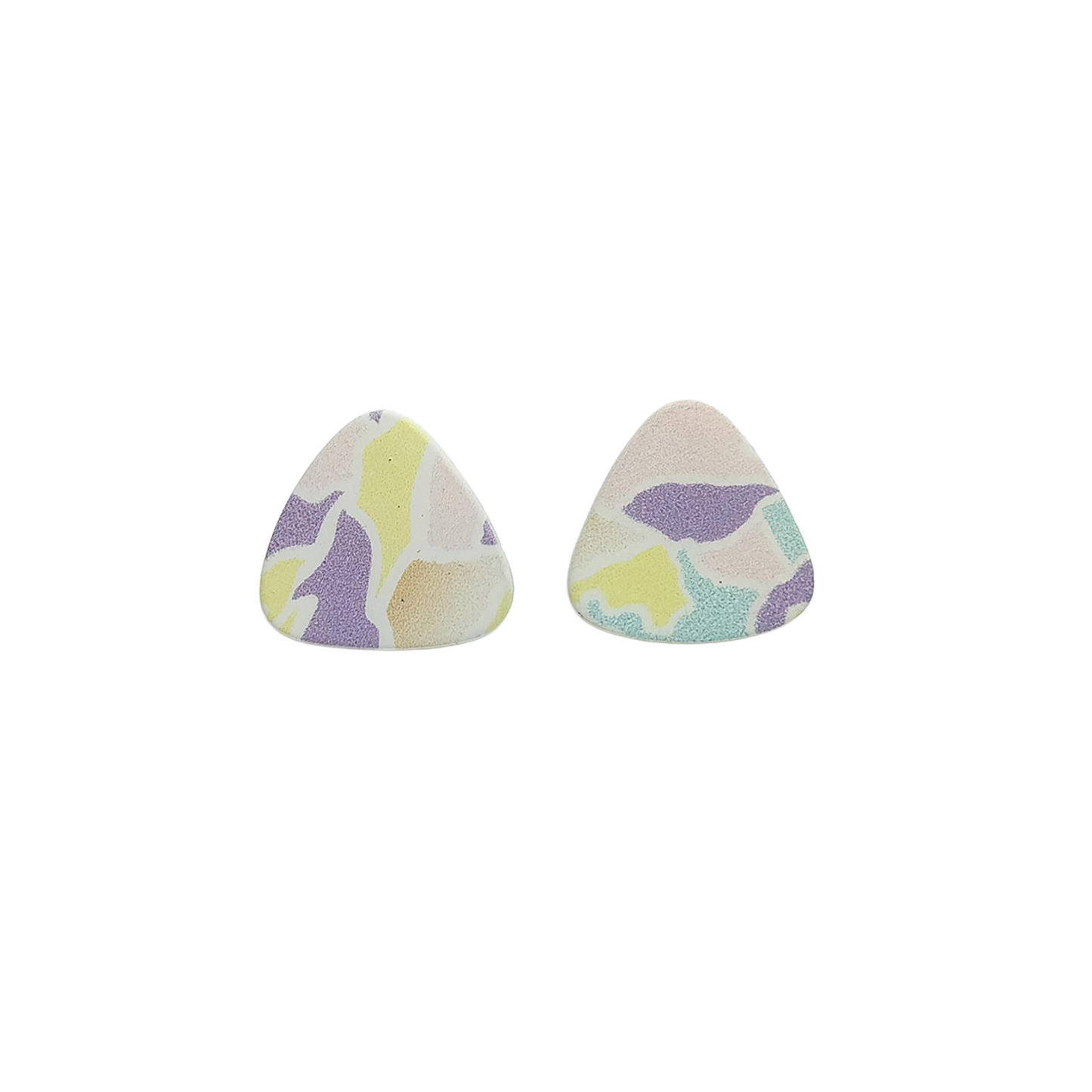 Triangle Pastel Mosaic Stud Earrings