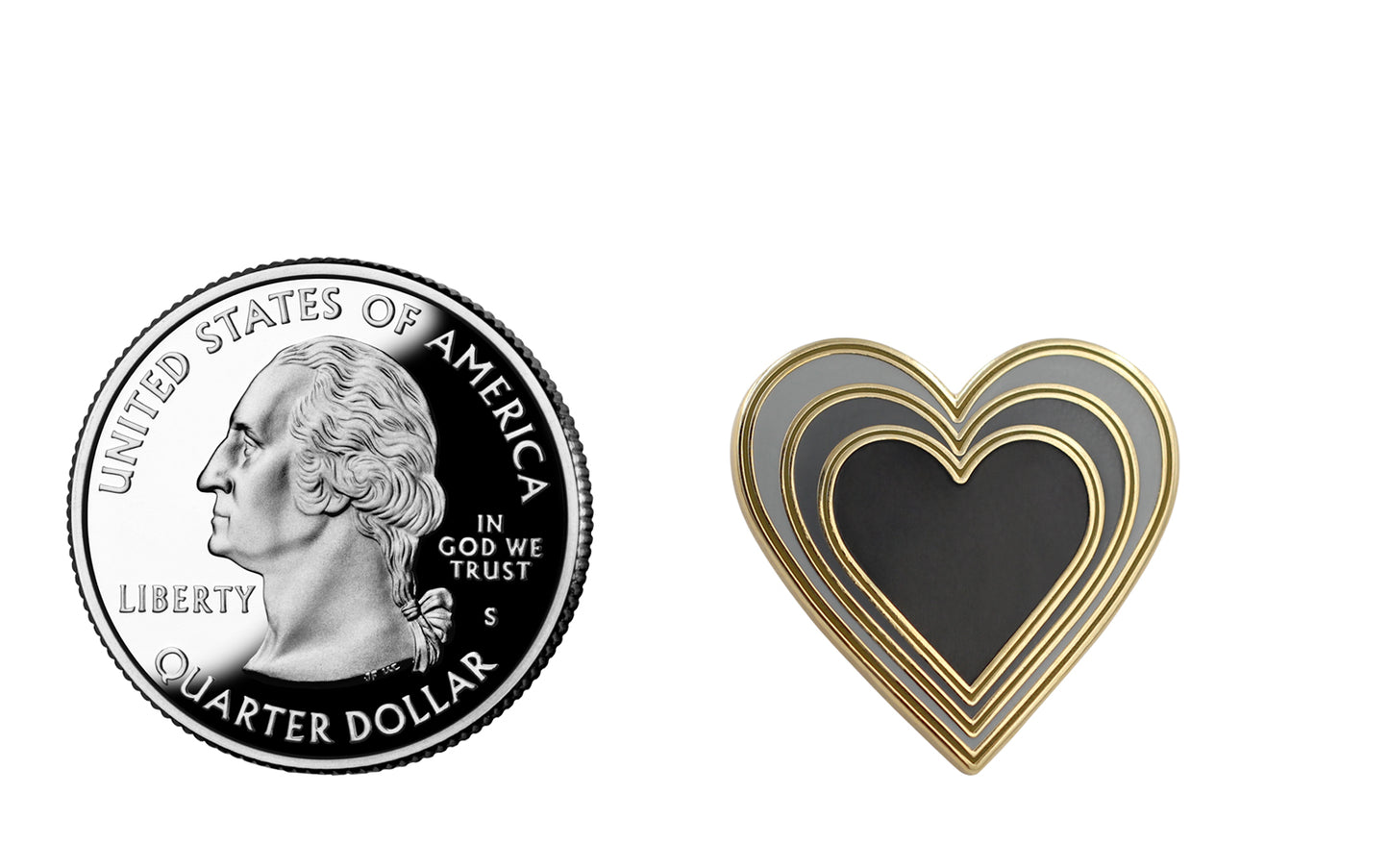 Real Sic Radiant Heart Enamel Pin - Heart Valentine's gifts