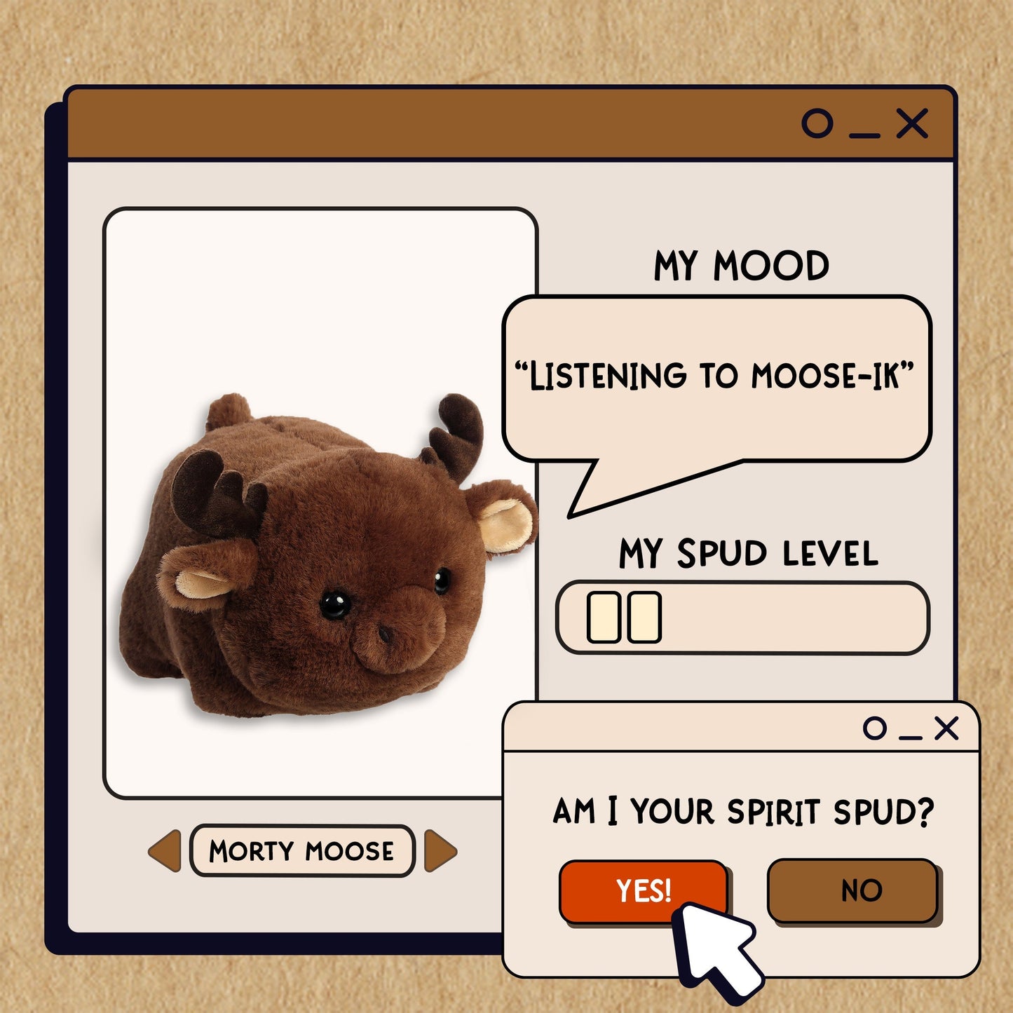 Morty Moose - Nice Spudsters Plushies - Aurora