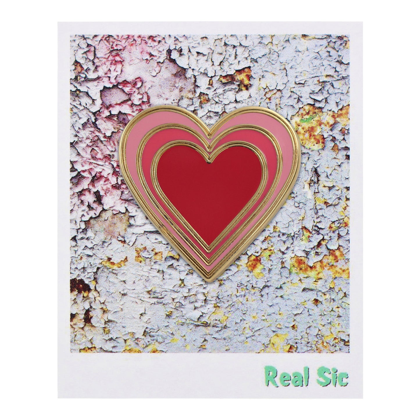 Real Sic Radiant Heart Enamel Pin - Heart Valentine's gifts