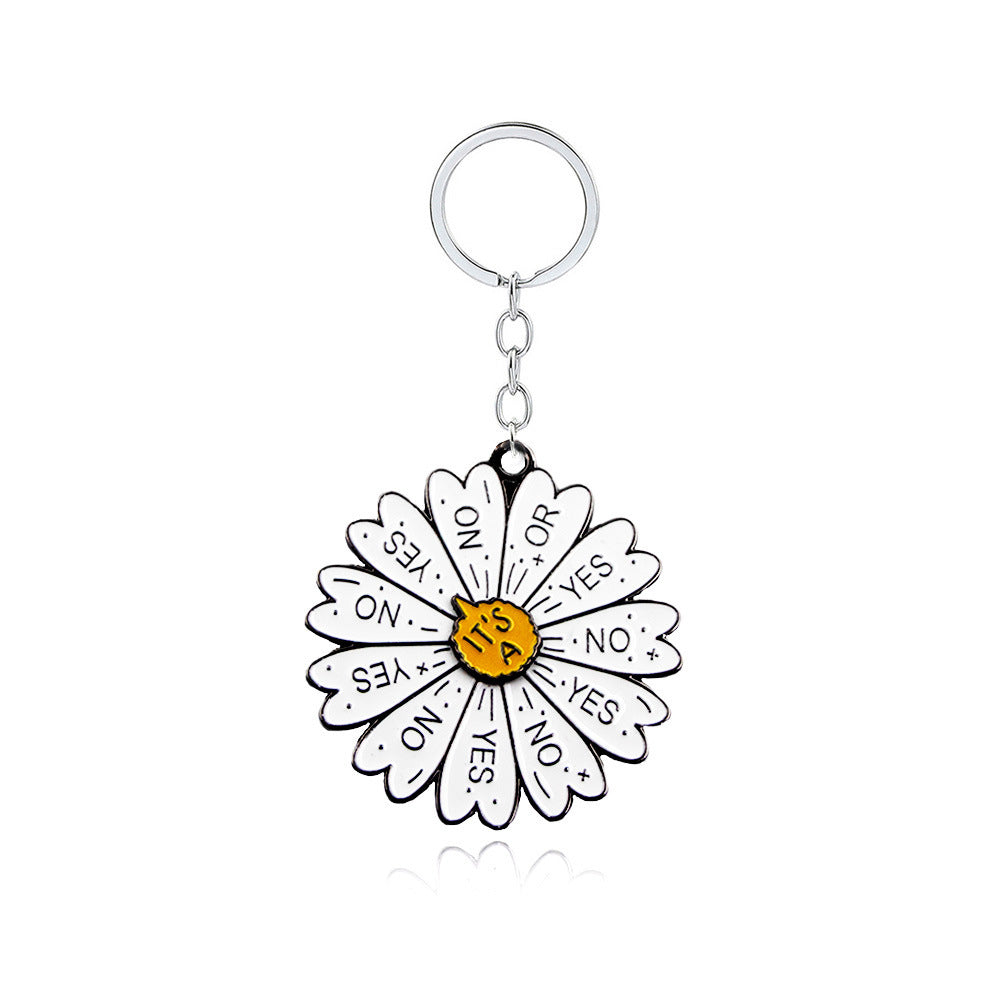 Spin Enamel Keychain - Yes or No