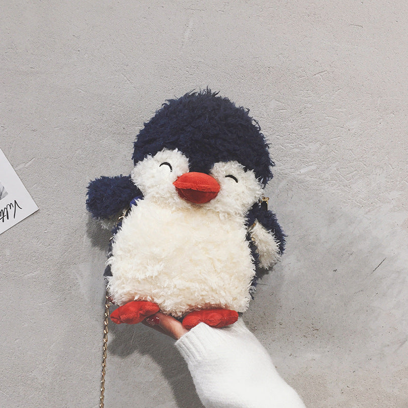 Plush Penguin Shoulder Bag