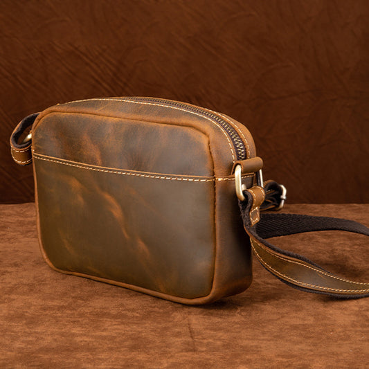 Leather Crossbody - Dark