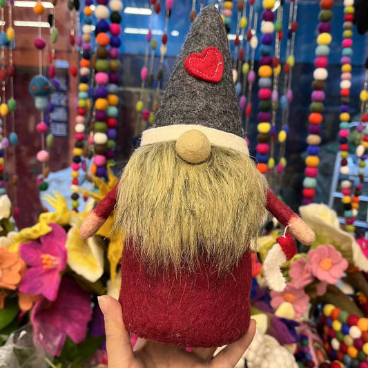 Handmade Felt Santa - Red