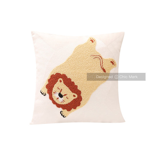 Embroidered Pillow - Lion