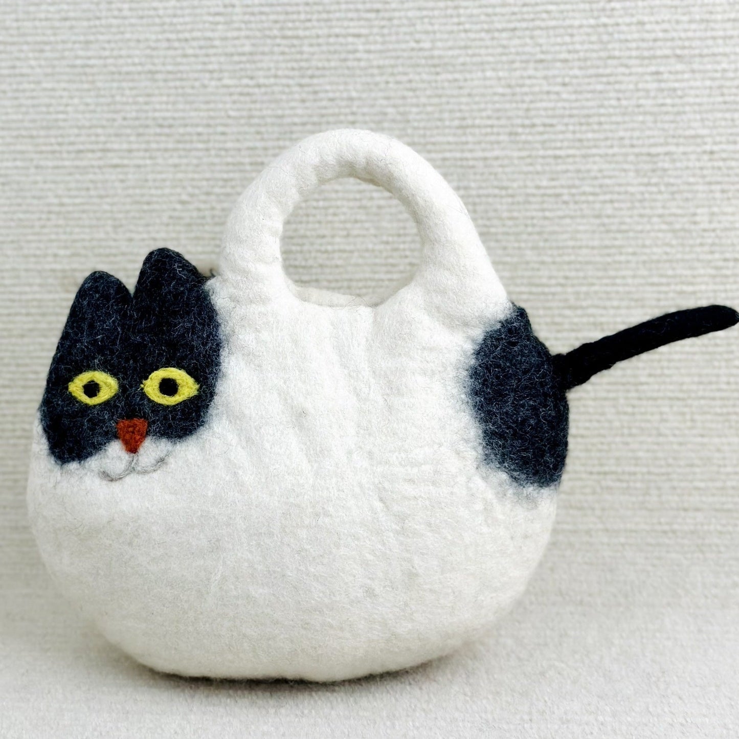 Handmade Wool Felt Kitten Handbag - Cute Cat Bag