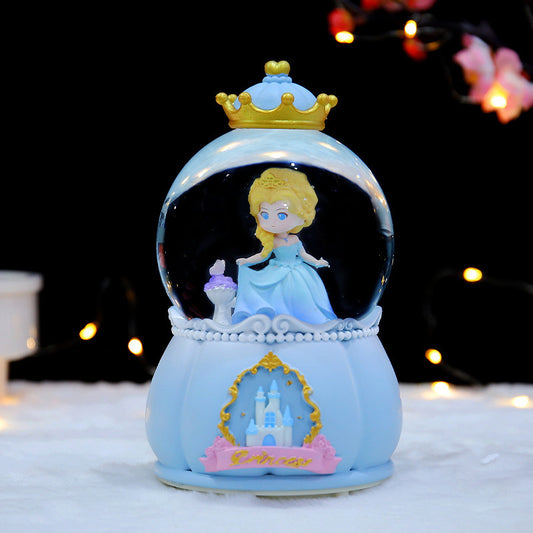 Blue Princess Snow Globe