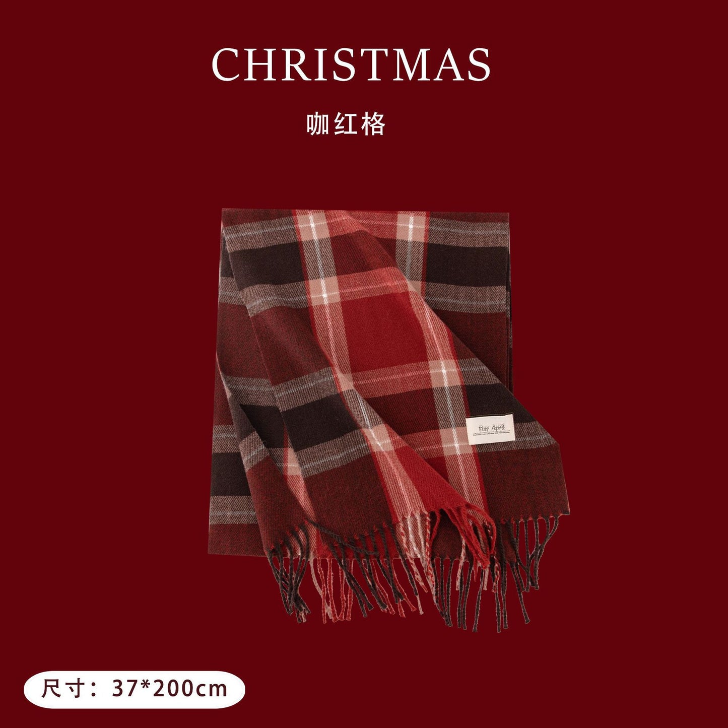 Red Black Plaid Scarf