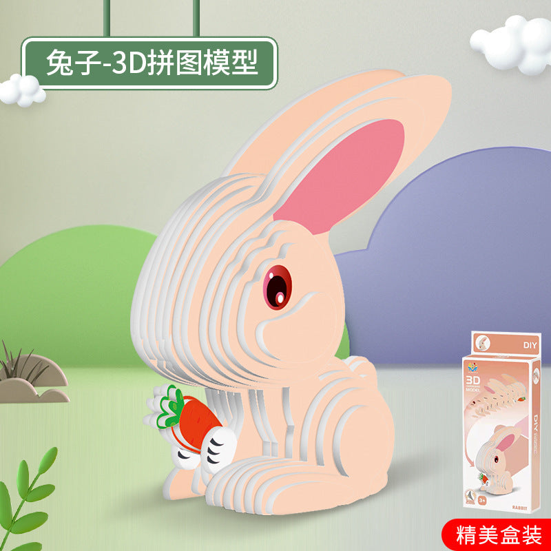 3D Paper Puzzle - Bunny