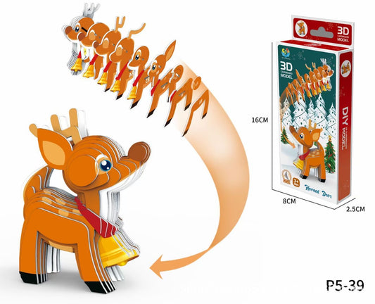 3D Paper Puzzle - Reindeer