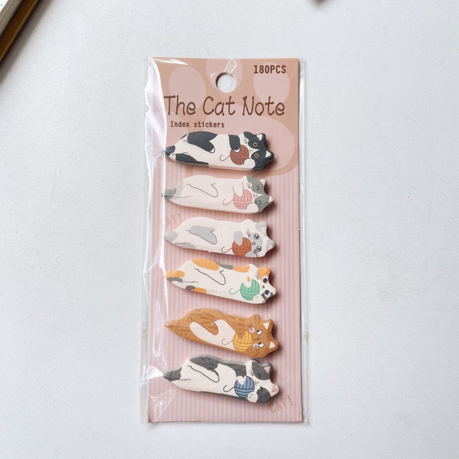 The Cat Note-- Cute Cat with Yarn Index Stickers