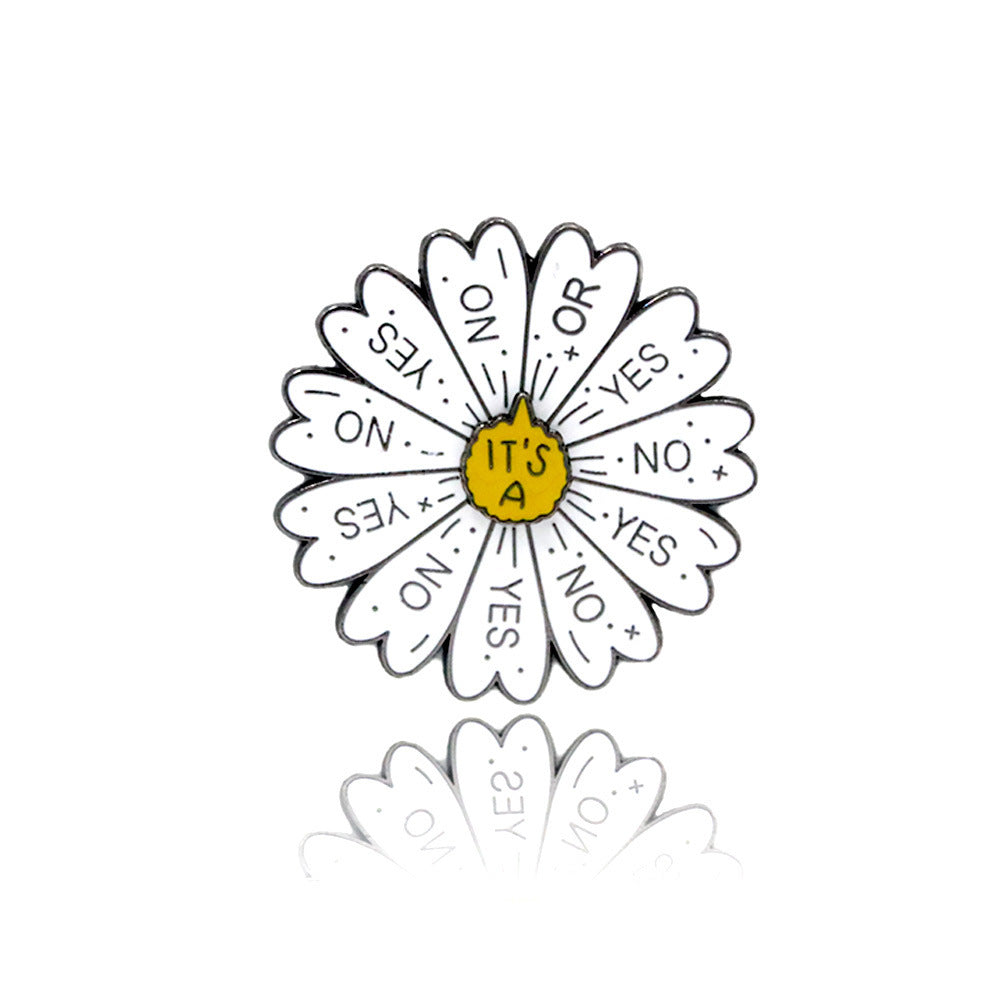 Spin Enamel Pin - Yes or No