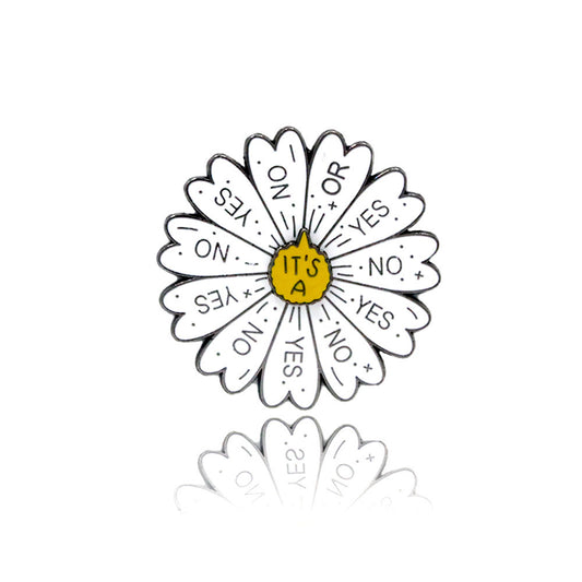 Spin Enamel Pin - Yes or No