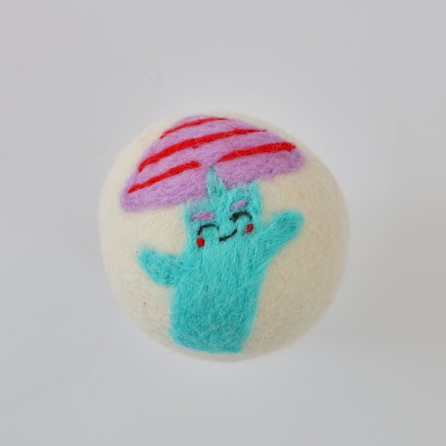 Pink Mushroom Eco Wool Laundry Dryer Balls - Set of 3