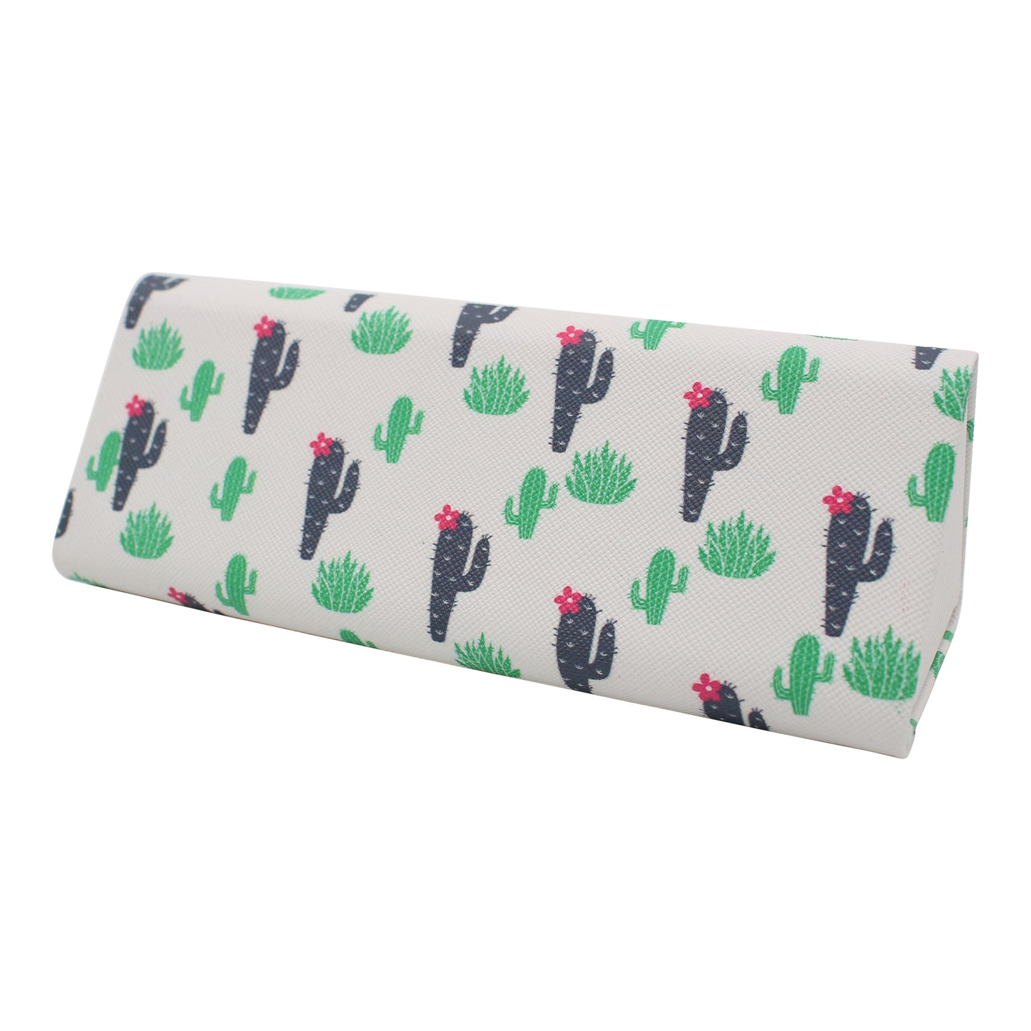 Cactus Print Small Glasses Case – Succulent – Vegan Leather