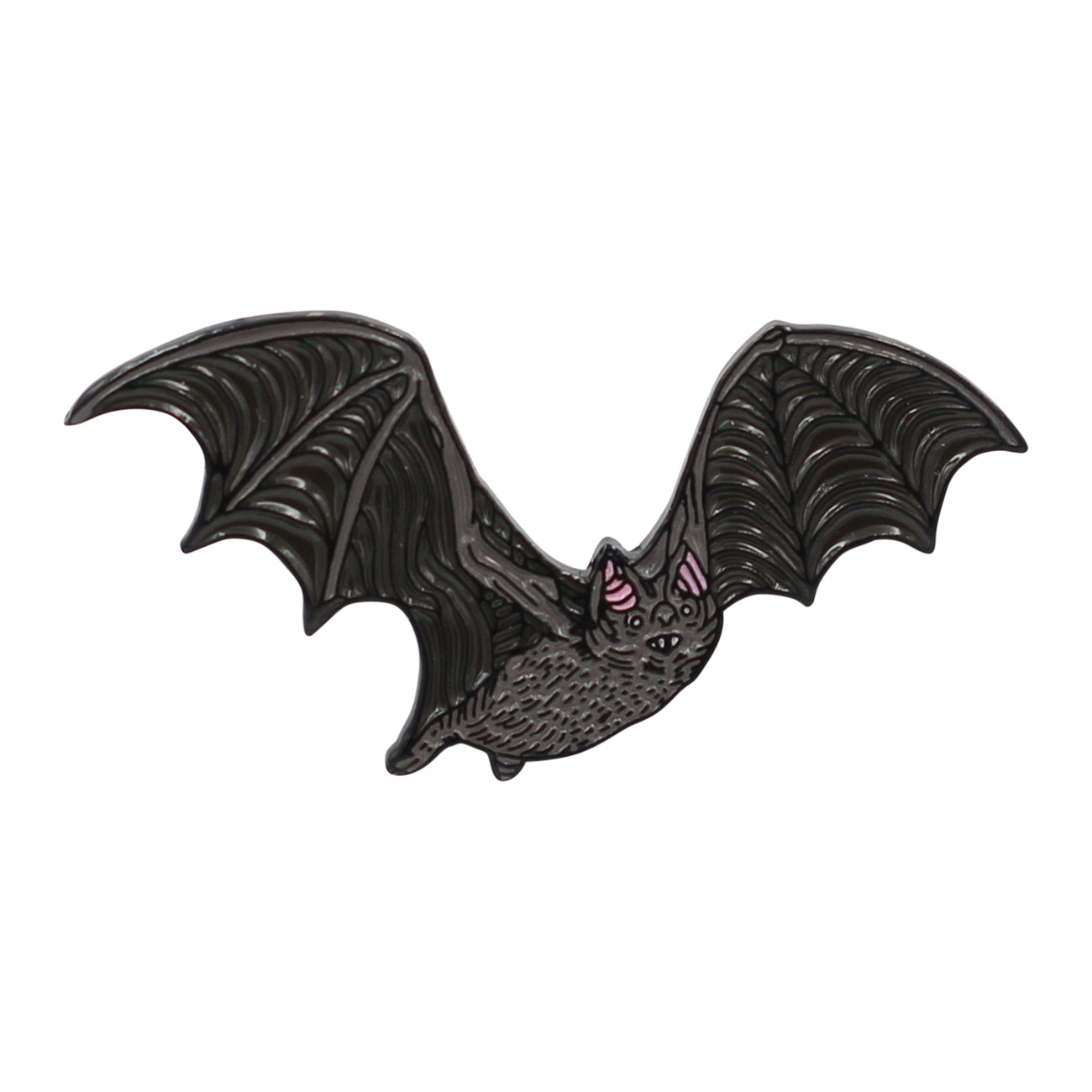 Real Sic Enamel Pin - Glow-in-The-Dark White Bat Lapel Pin