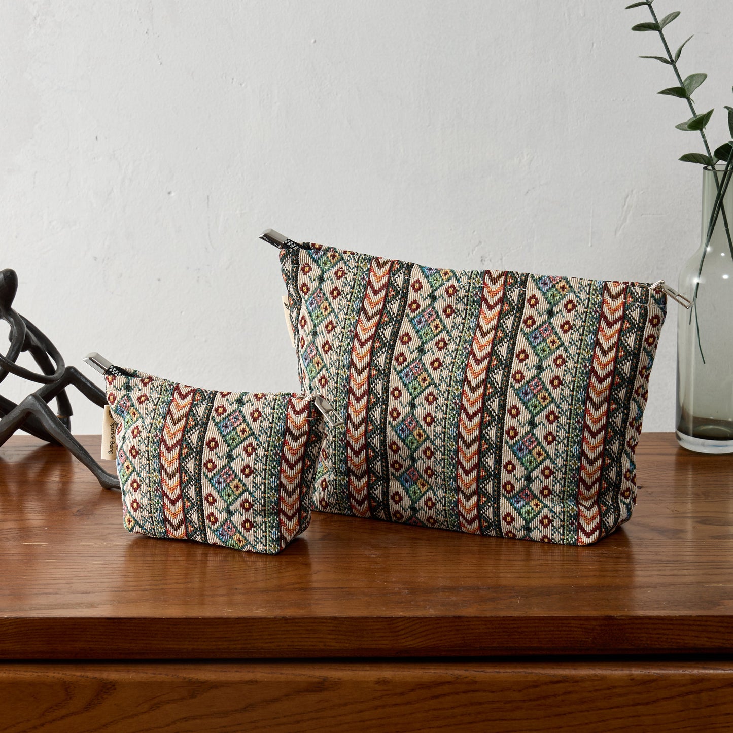 Modern Aztec Toiletry Bag - Travel-Friendly Cosmetic Bag
