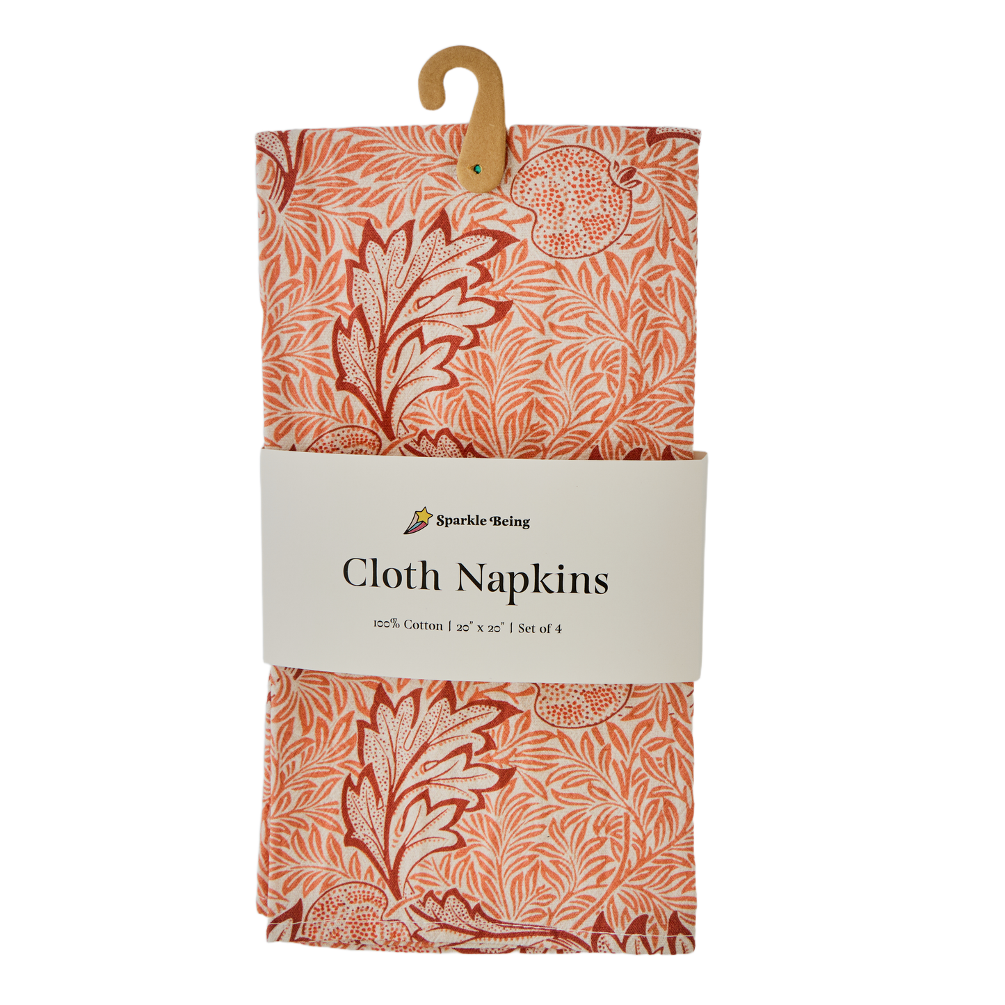 William Morris Apple Napkins β Set of 4 | 100% Cotton Reusable Floral Dinner Napkins