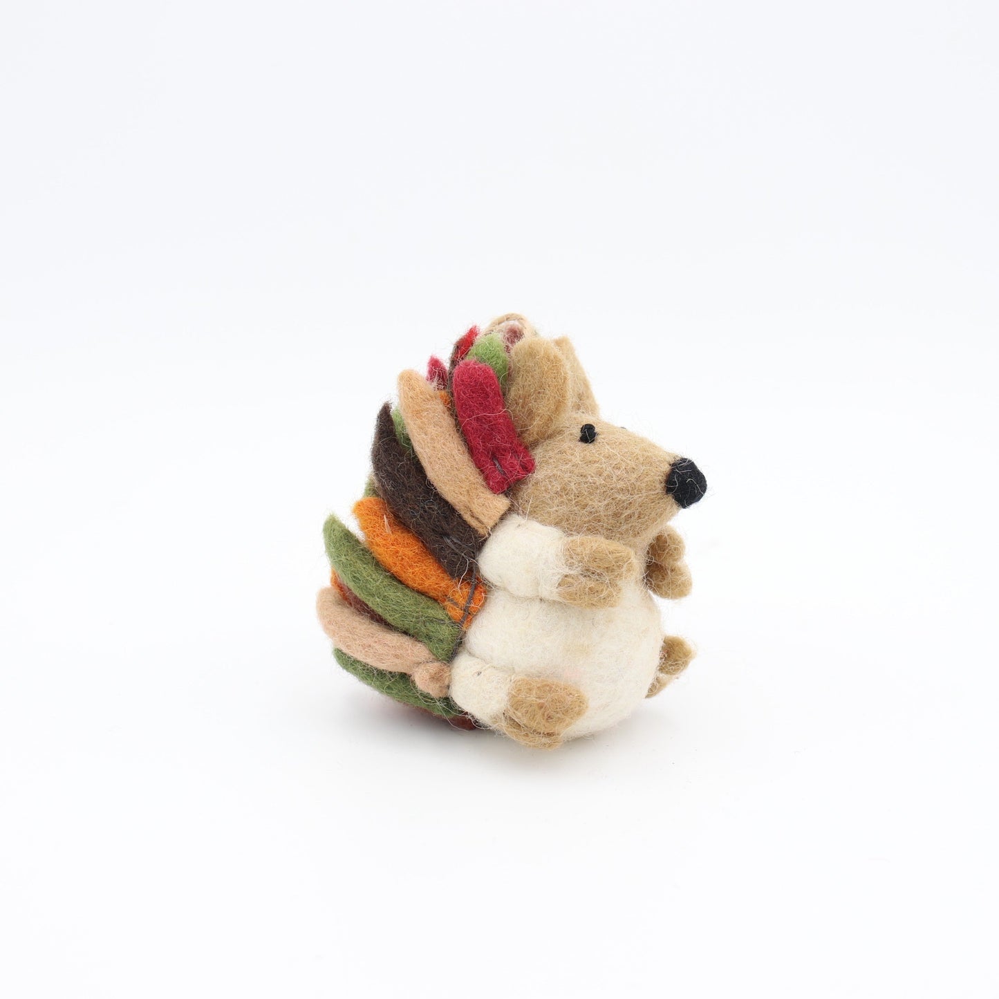 Wool Felt Hedgehog Ornament – Handmade in Nepal
