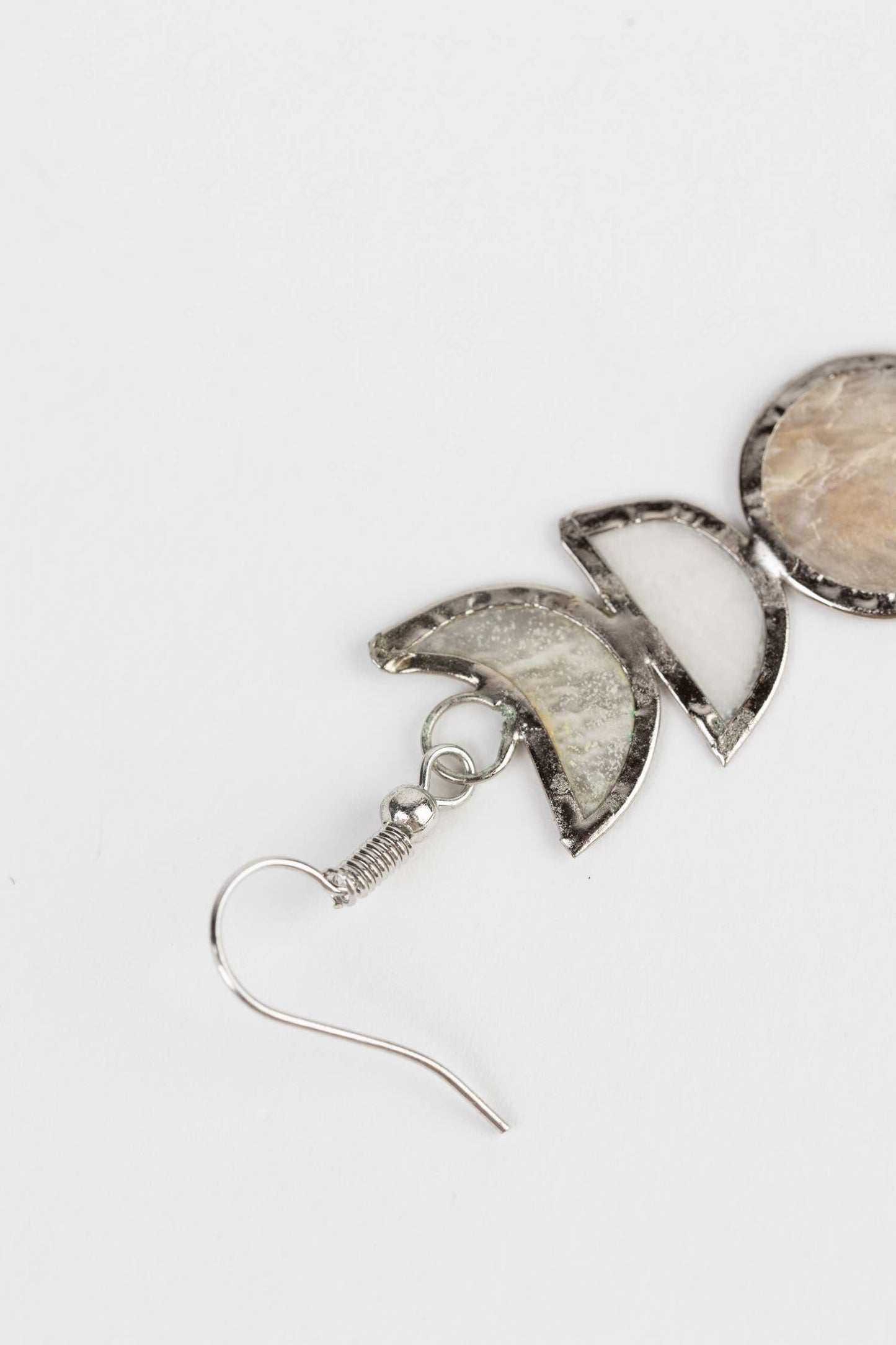 Ten Thousand Villages - Moon Phases Capiz Earrings