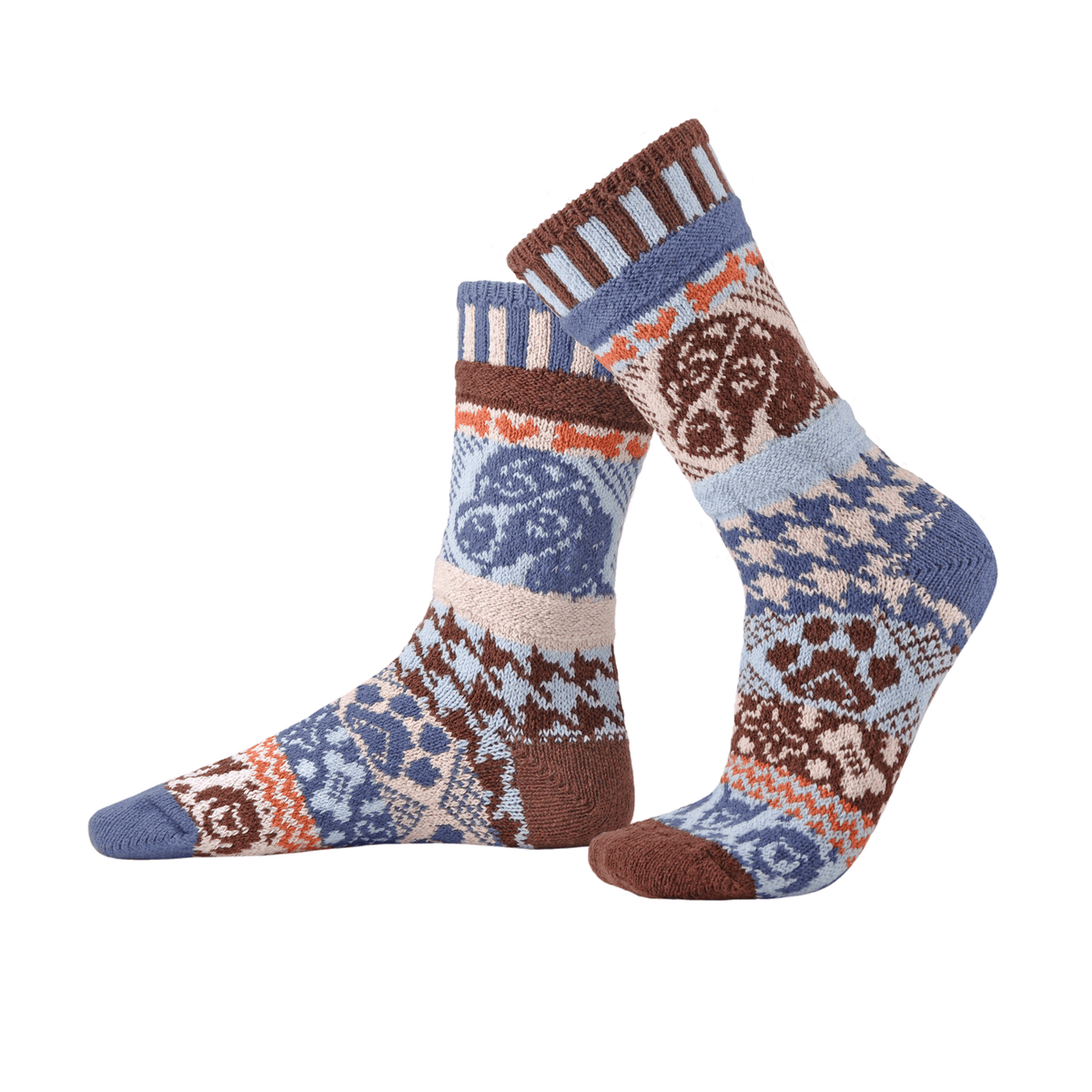 Solmate Socks - Dog Crew Socks USA Made Giveback Socks for Pet Rescue
