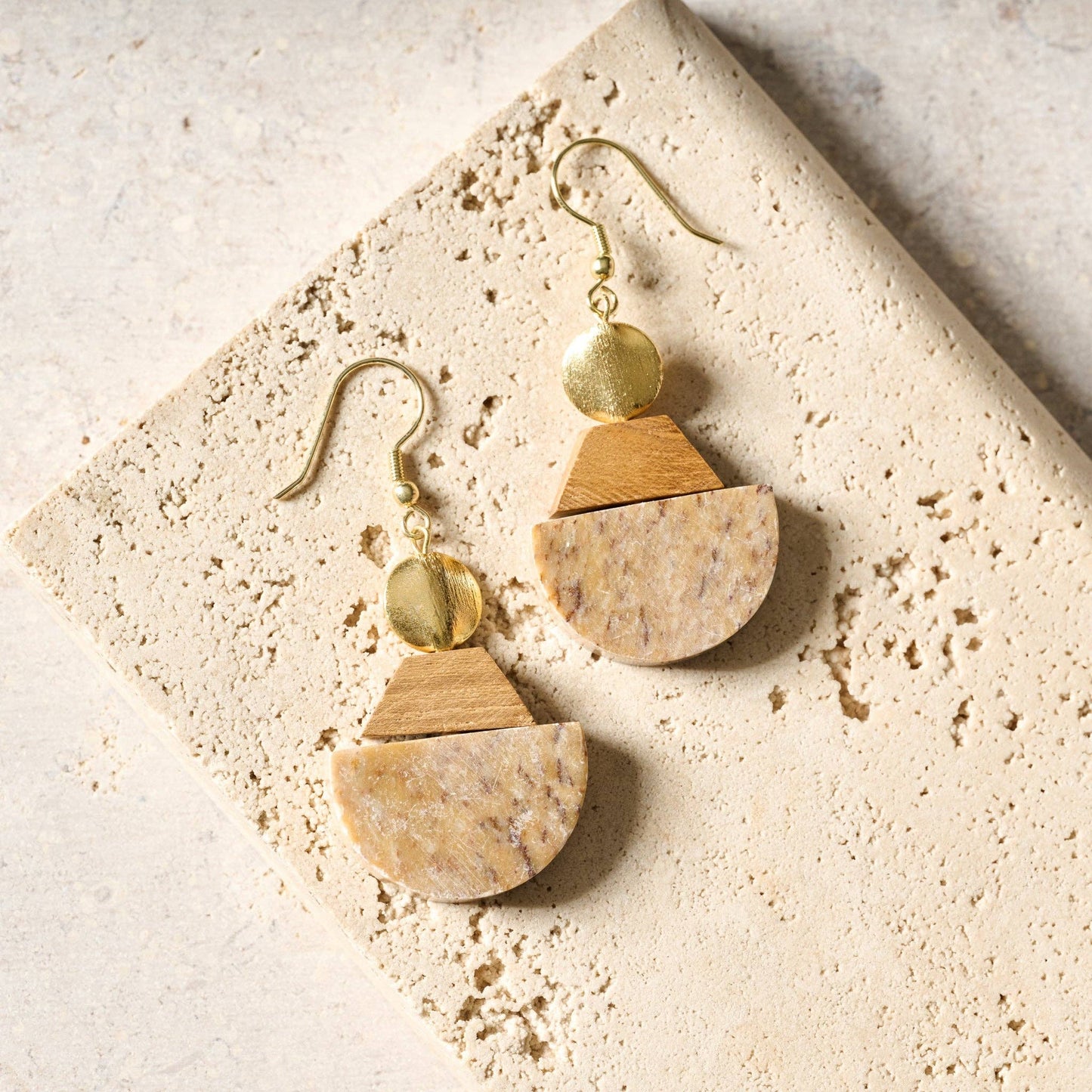Ten Thousand Villages - Tirsuli Gorara Stone Drop Earrings