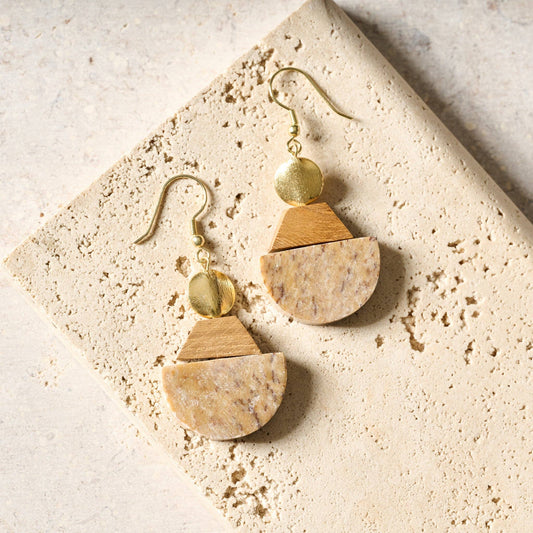 Ten Thousand Villages - Tirsuli Gorara Stone Drop Earrings