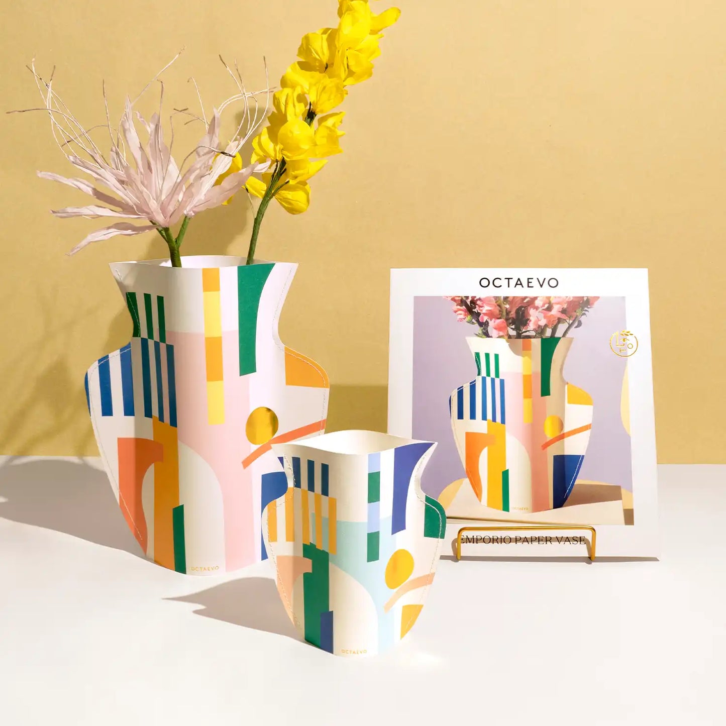 54 Celsius - OCTAEVO Emporio Mini Paper Vase, Flower Vase & Card Set