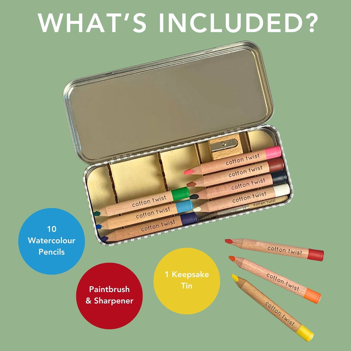 Cotton Twist - Jumbo Watercolour Pencils Set