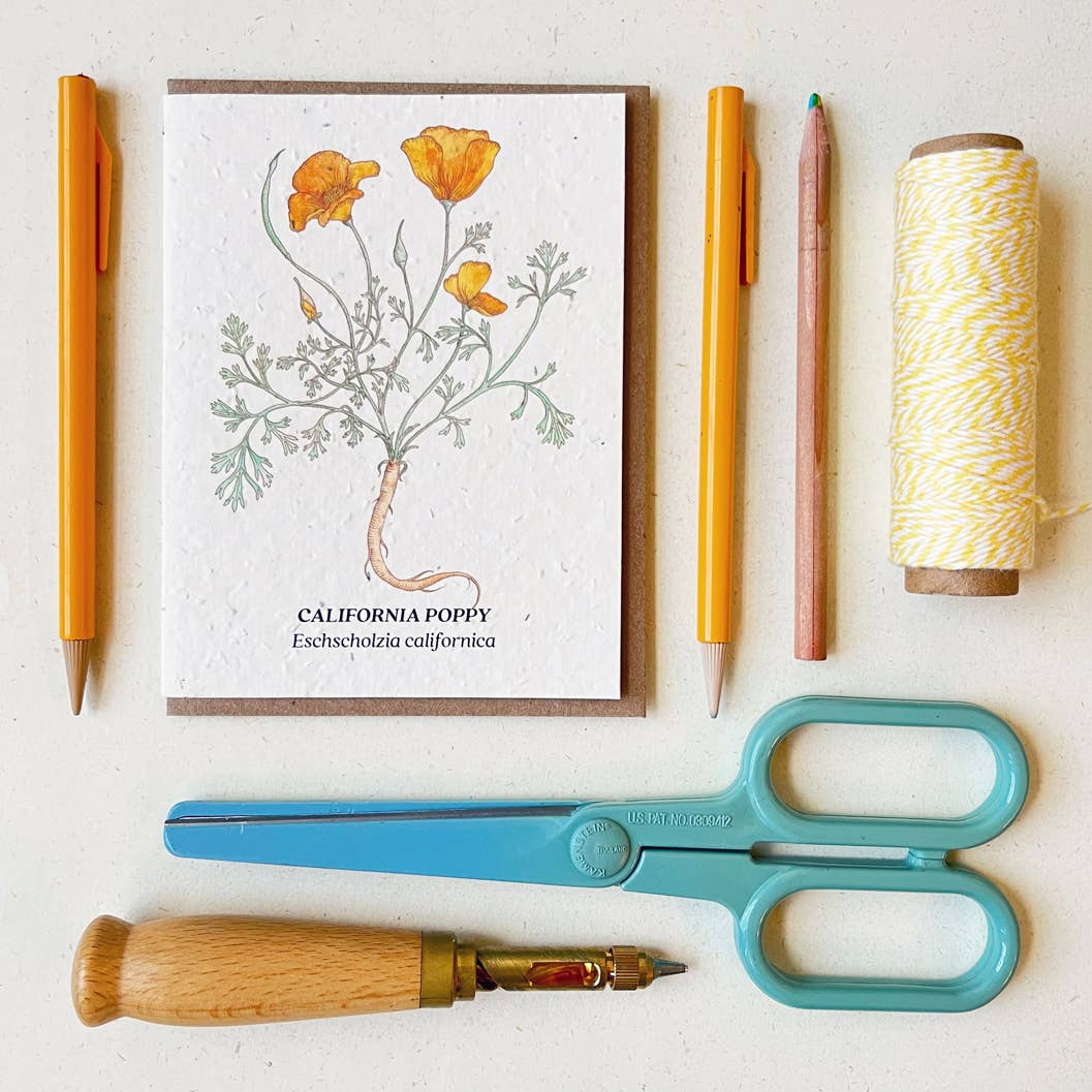 Small Victories - California Poppy Plantable Wildflower Seed Card