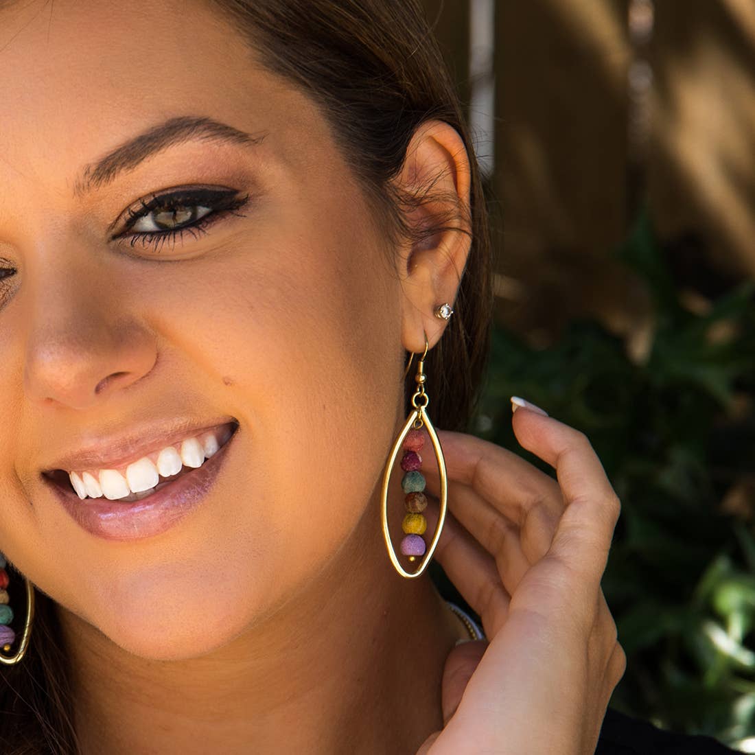 Anju Jewelry - Aasha Row of Beads Earrings