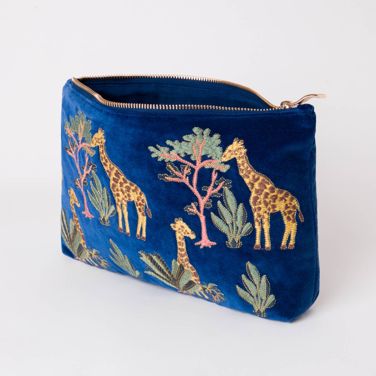 Giraffe Everyday Pouch: Velvet / Navy