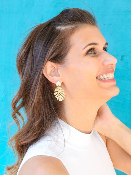 Fair Anita - Monstera Studs