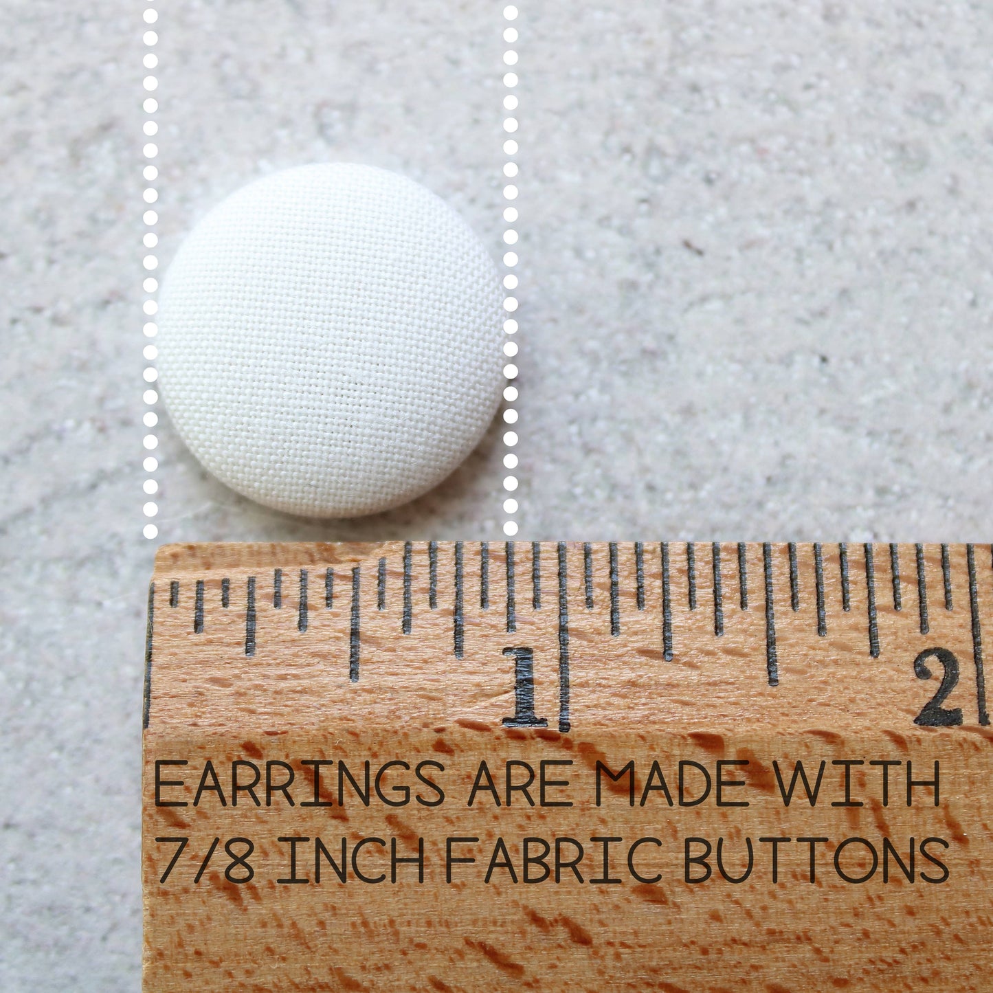 Rachel O's - Bold 7/8 Inch Retro Mushrooms Fabric Button Earrings
