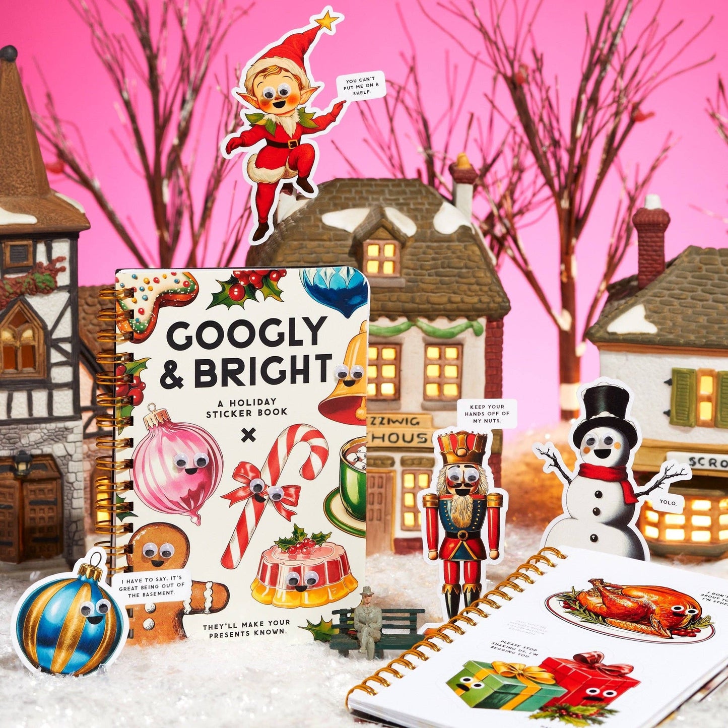 Chronicle Books - Brass Monkey Googly & Bright Holiday Sticker Book