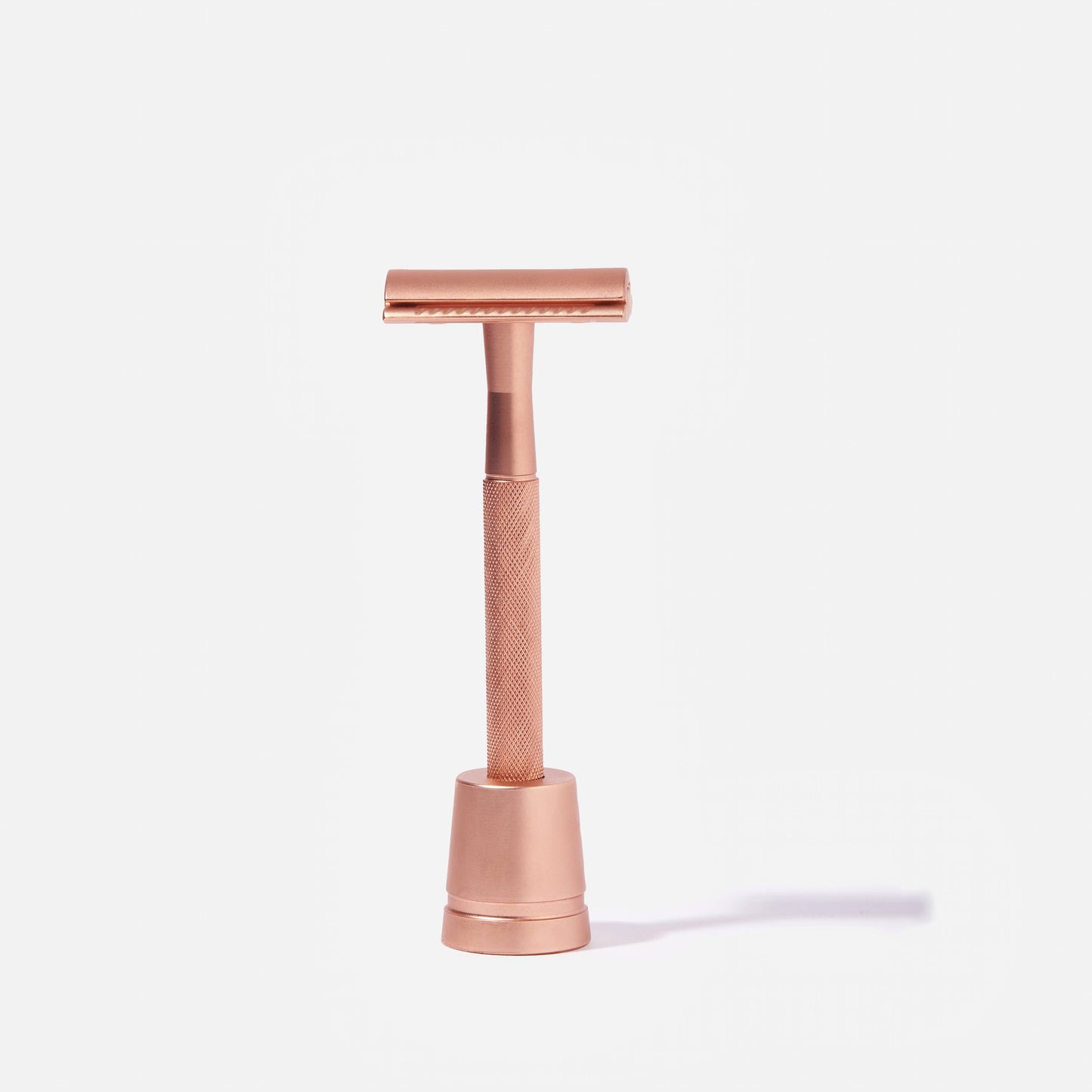 Reusable Safety Razor with Stand - 10 Blades Included: Matte Grey