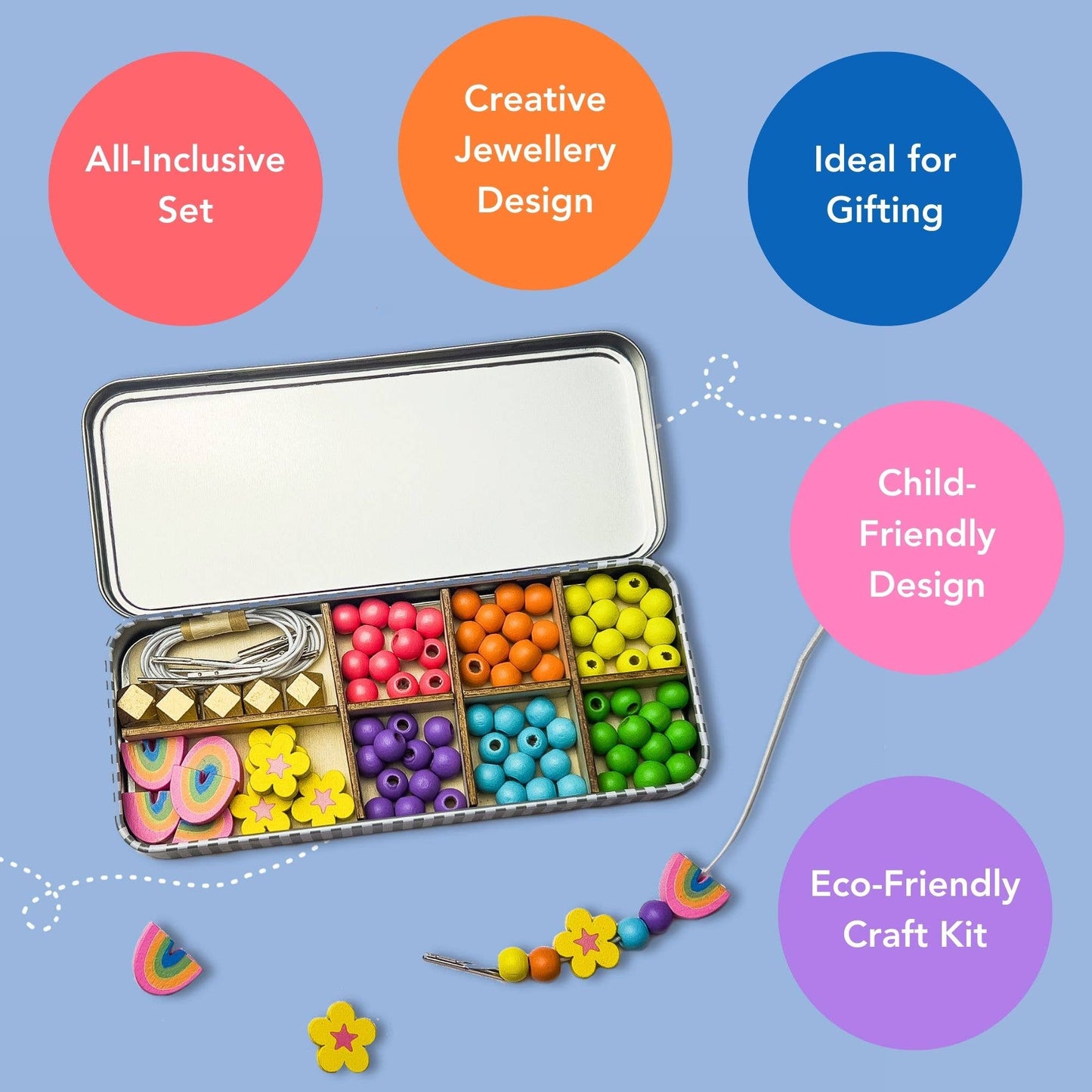 Cotton Twist - Rainbow Bracelet Bead Kit
