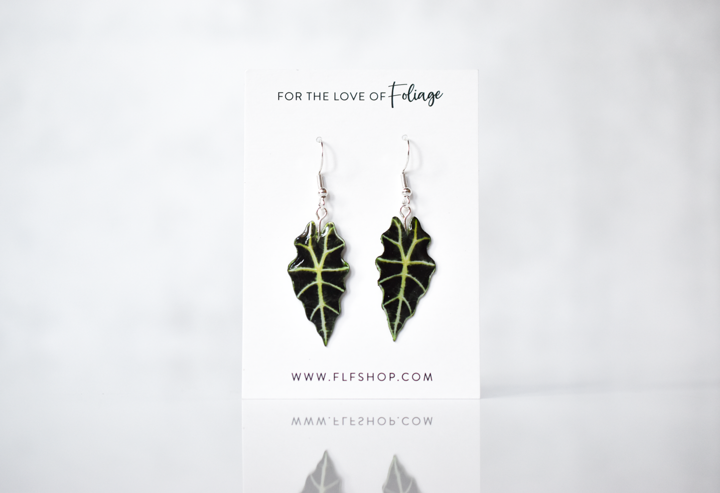 Alocasia Polly Plant Earrings