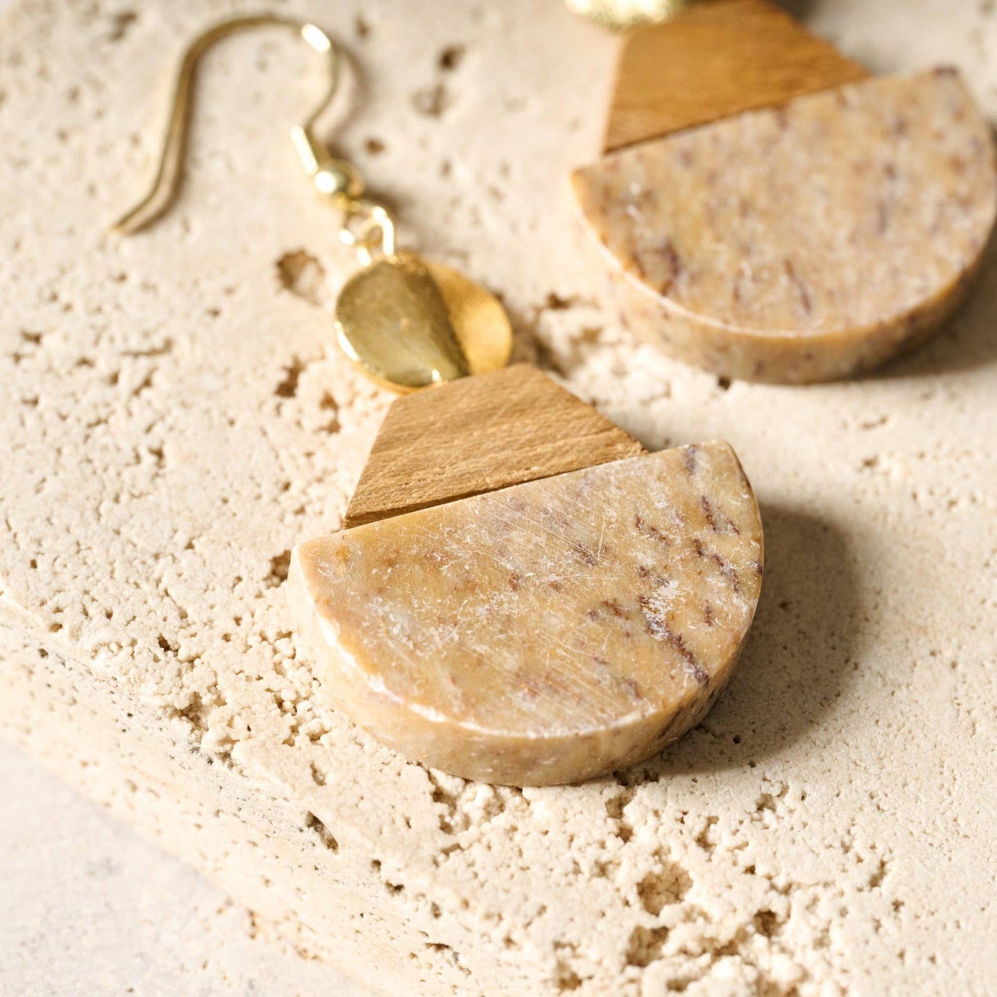 Ten Thousand Villages - Tirsuli Gorara Stone Drop Earrings