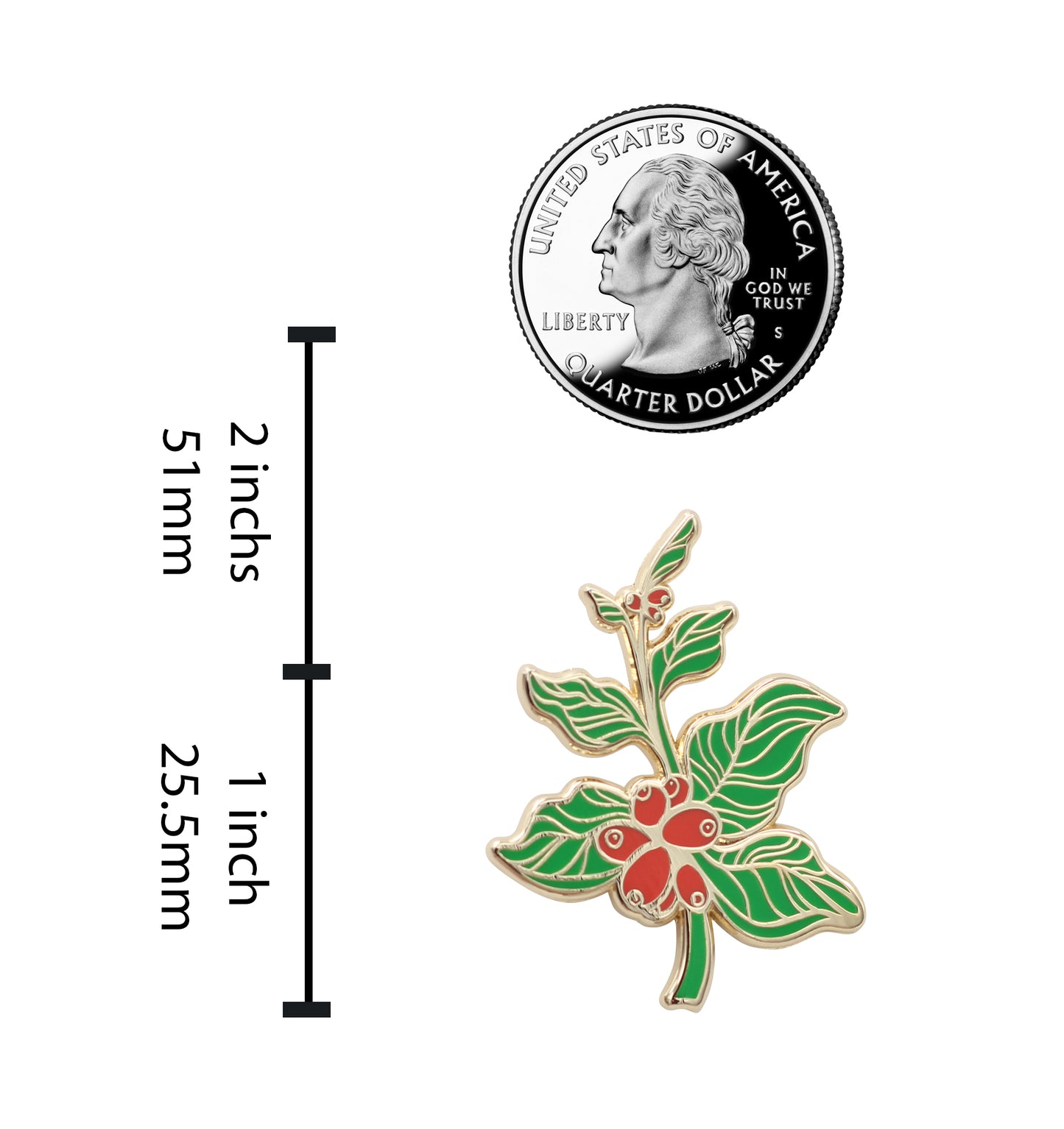 Coffee Berry - Coffee Branch Lapel Pin Enamel Pins