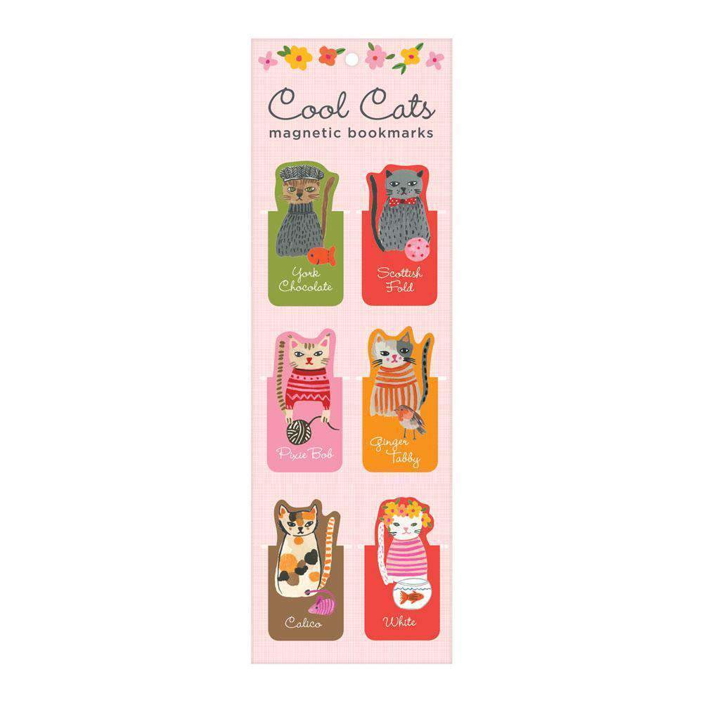 Galison - Cool Cats Magnetic Bookmarks