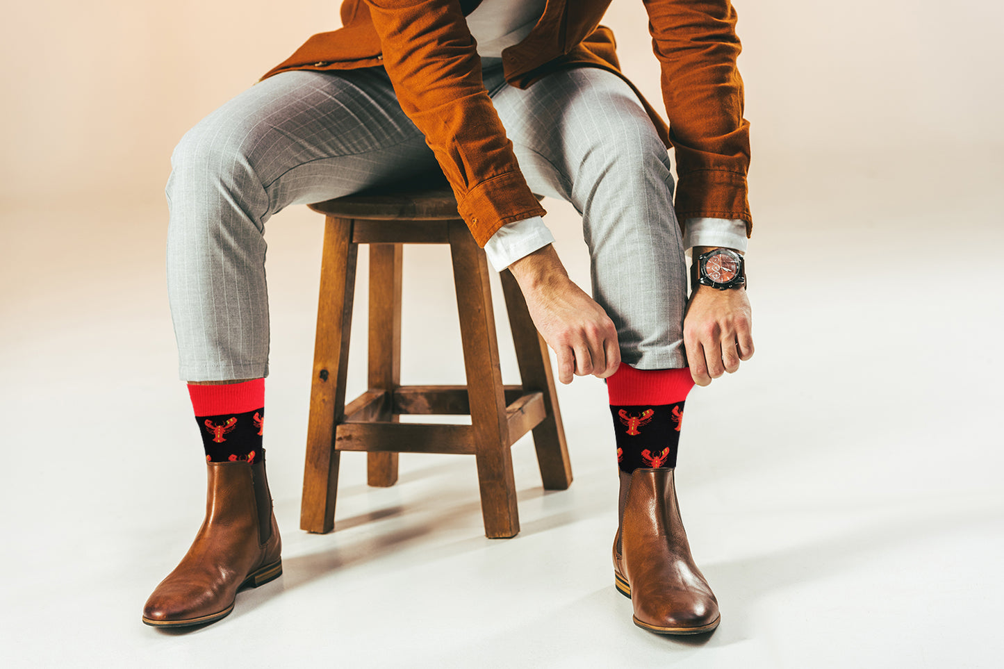 Sick Socks – Lobster (Orange) – Favorite Seafood Foods Socks