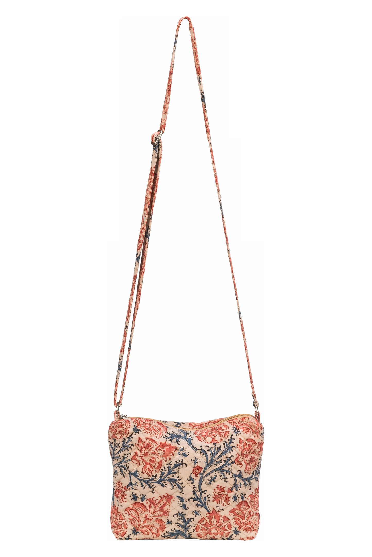 White Lotus Fashions - KK4003 "Kinara" Crossbody Bag - Pink Flowers (KK4003)