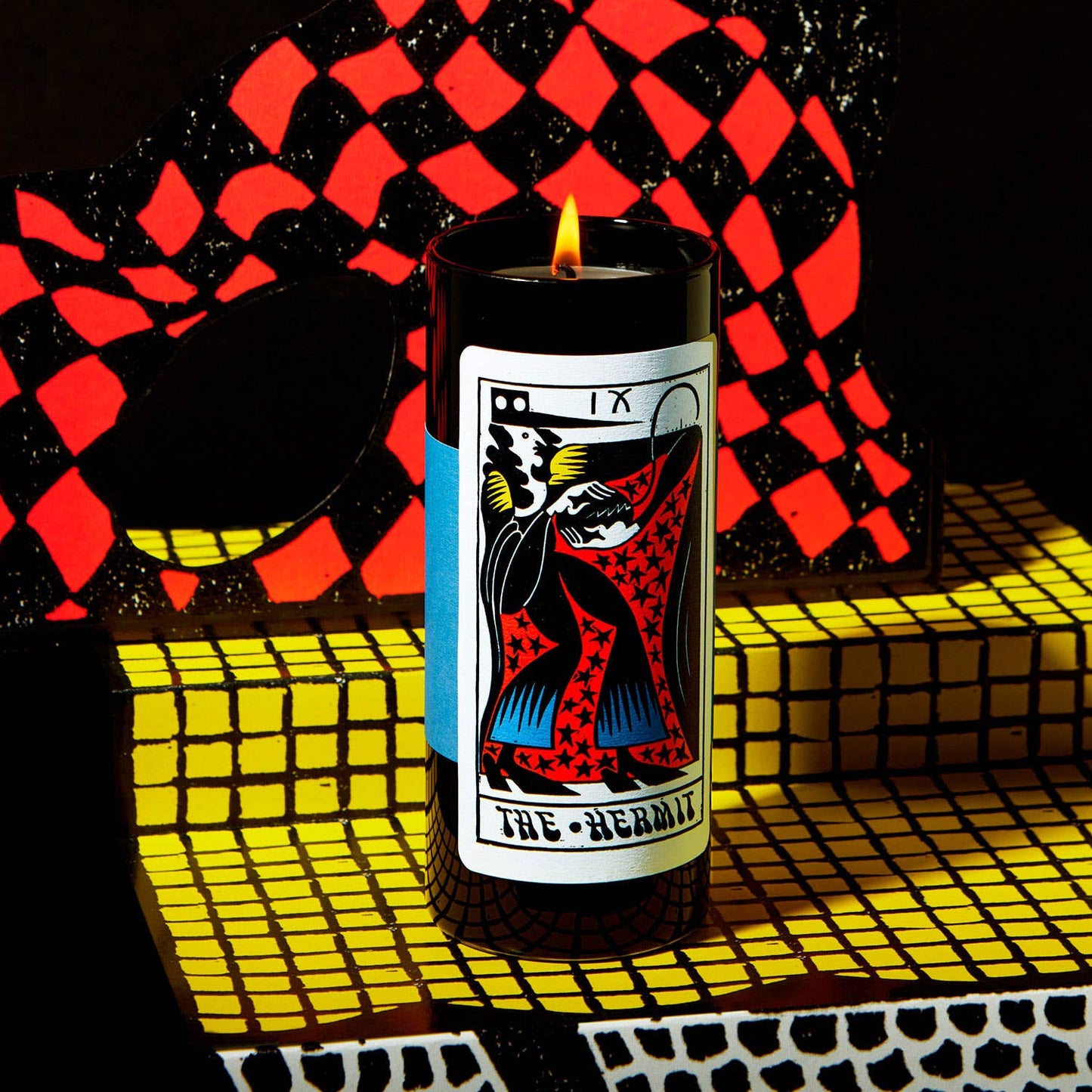 54 Celsius - Tarot Hermit Candle - 6" Tall & 60 Hr Burn, Lav. & Vanilla