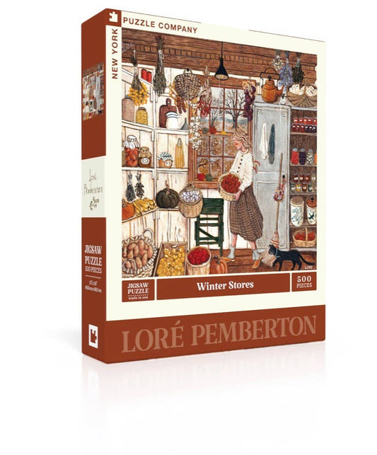 New York Puzzle Company - Winter Stores - 500 Piece Jigsaw Puzzle