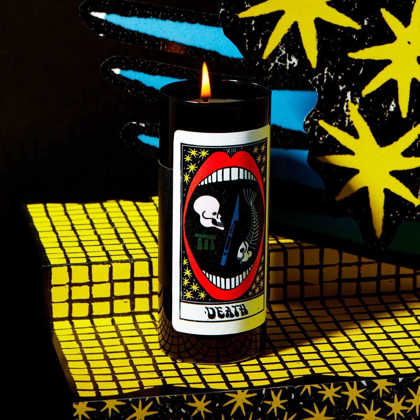54 Celsius - Tarot Death Candle - 6" Tall & 60 Hr Burn, Tobacco & Orange