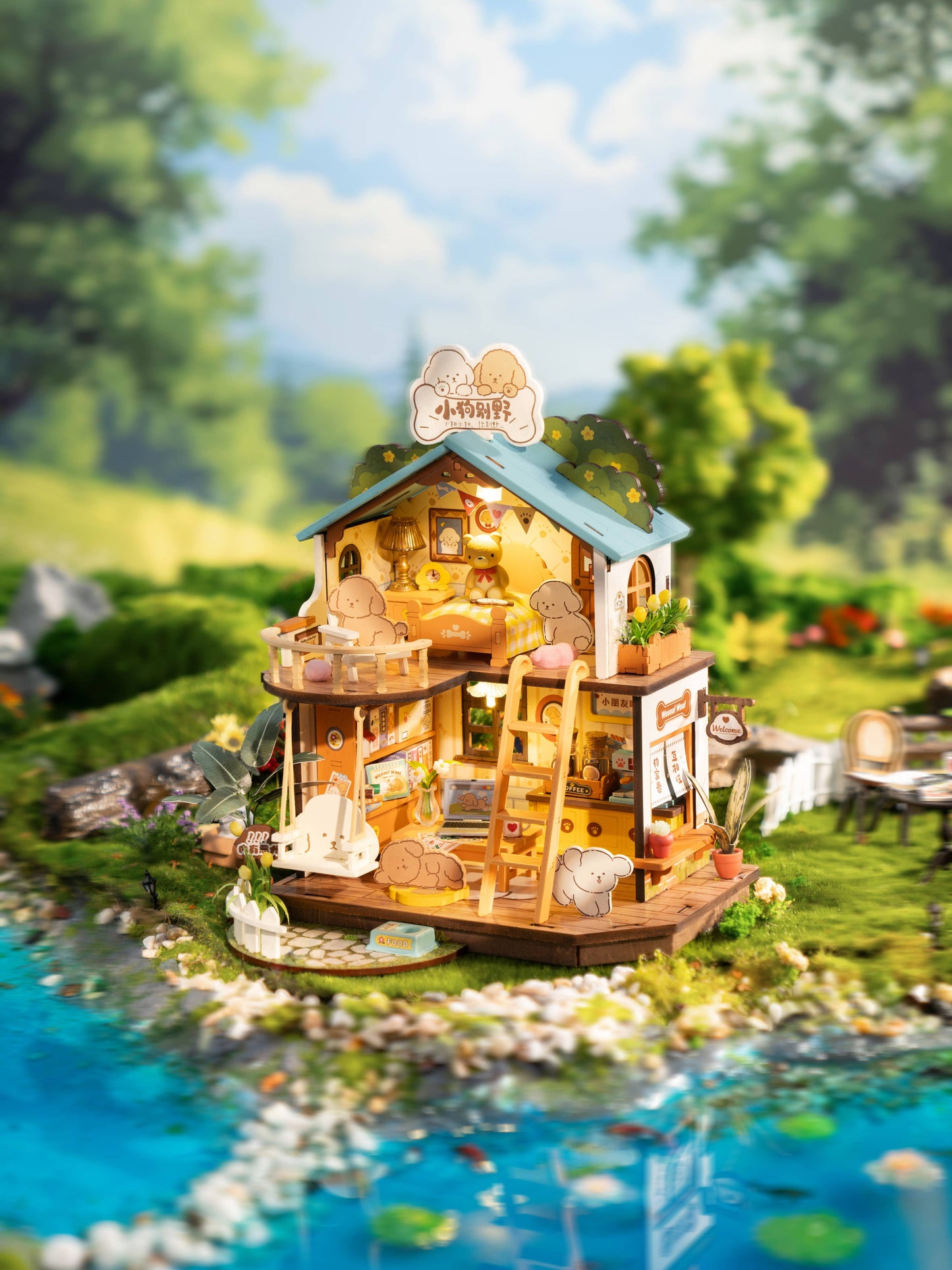 Robotime - DG169 Puppy's Cozy Villa Rolife DIY Miniature House Puzzles