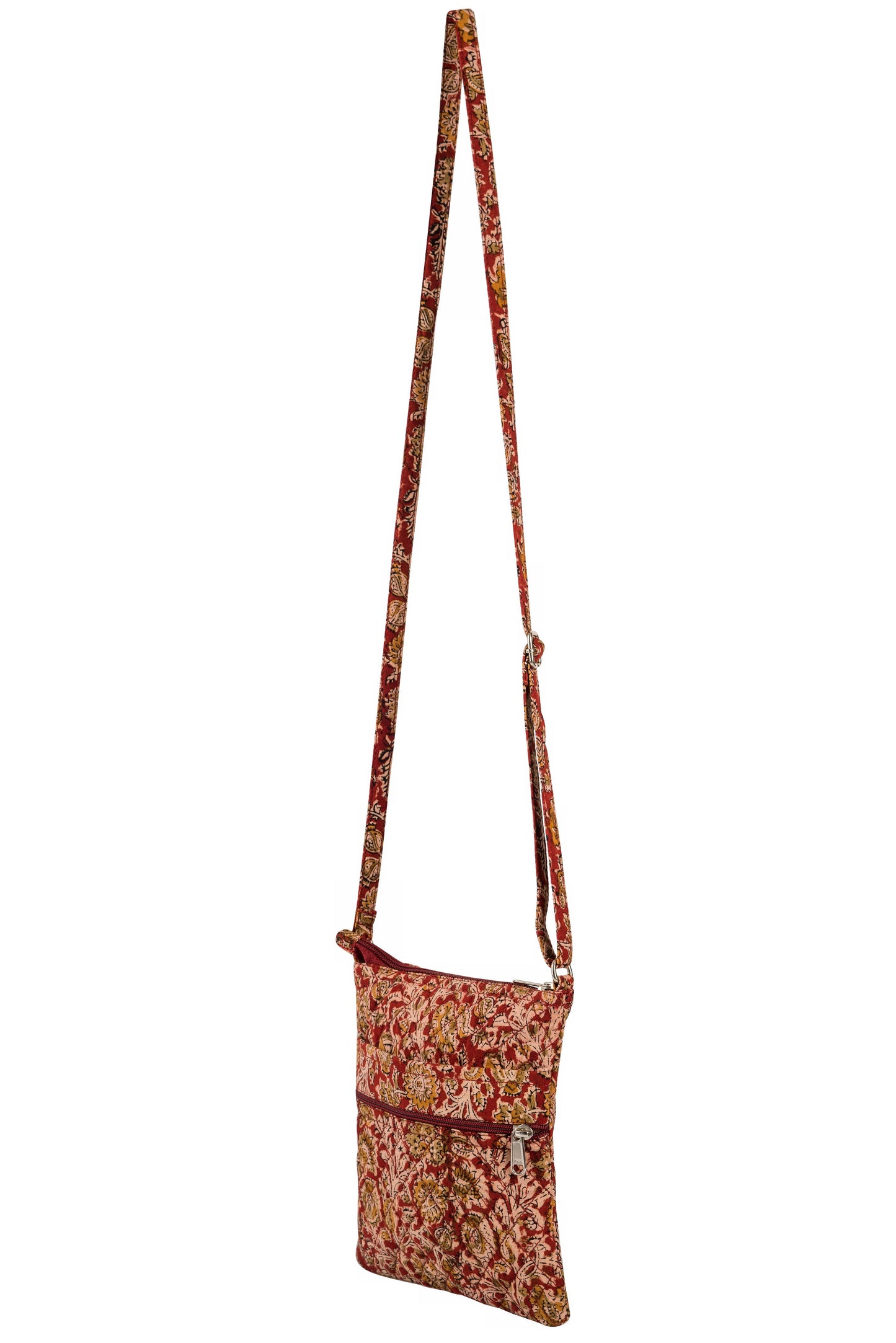 White Lotus Fashions - GreenJute "Walker" Crossbody Bag-Red Vine (KK1127)