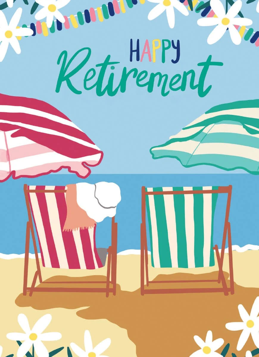 Deck Chairs Retirement Greeting Card